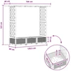 Pakeltas lovas su trelėmis ir stogu Juoda 164 x 40 x 121 cm PP