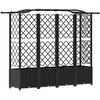 Pakeltas lovas su trelėmis ir stogu Juodas 204 x 40 x 141 cm PP