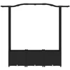 Pakeltas lovas su trelėmis ir stogu Juodas 164 x 40 x 142 cm PP
