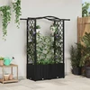 Pakeltas lovas su trelėmis ir stogu Juodas 125 x 40 x 138 cm PP