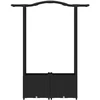 Pakeltas lovas su trelėmis ir stogu Juodas 125 x 40 x 138 cm PP