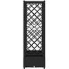 Pakeltas lovas su trelėmis ir stogu Juodas 203 x 40 x 123 cm PP