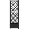 Pakeltas lovas su trelėmis ir stogu Juodas 124 x 40 x 123 cm PP