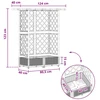 Pakeltas lovas su trelėmis ir stogu Juoda 124 x 40 x 121 cm PP