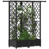 Pakeltas lovas su trelėmis ir stogu Juodas 124 x 40 x 123 cm PP