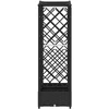 Pakeltas lovas su trelėmis ir stogu Juodas 169 x 40 x 125 cm PP