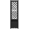 Pakeltas lovas su trelėmis ir stogu Juodas 202 x 40 x 138 cm PP