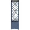 Pakeltas lovas su trelėmis ir stogu Pilka 163 x 40 x 141 cm PP