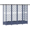 Pakeltas lovas su trelėmis ir stogu Pilka 202,5 x 40 x 123 cm