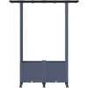 Pakeltas lovas su trelėmis ir stogu Pilka 124,5 x 40 x 142 cm
