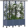 Pakeltas lovas su trelėmis ir stogu Pilka 163,5 x 40 x 142 cm
