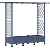 Pakeltas lovas su trelėmis ir stogu Pilka 164 x 40 x 127 cm PP