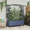 Pakeltas lovas su trelėmis ir stogu Pilka 164 x 40 x 144 cm PP