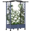 Pakeltas lovas su trelėmis ir stogu Pilka 124 x 40 x 129 cm PP