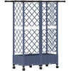 Pakeltas lovas su trelėmis ir stogu Pilka 124 x 40 x 127 cm PP