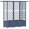 Pakeltas lovas su trelėmis ir stogu Pilka 163,5 x 40 x 138 cm