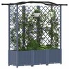 Pakeltas lovas su trelėmis ir stogu Pilka 163 x 40 x 141 cm PP
