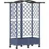 Pakeltas lovas su trelėmis ir stogu Pilka 124 x 40 x 129 cm PP