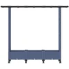Pakeltas lovas su trelėmis ir stogu Pilka 164 x 40 x 127 cm PP