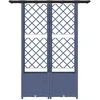 Pakeltas lovas su trelėmis ir stogu Pilka 124,5 x 40 x 138 cm