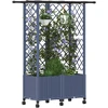 Pakeltas lovas su trelėmis ir stogu Pilka 124 x 40 x 142 cm PP