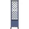 Pakeltas lovas su trelėmis ir stogu Pilka 124 x 40 x 142 cm PP