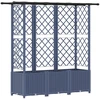 Pakeltas lovas su trelėmis ir stogu Pilka 162,5 x 40 x 138 cm