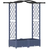 Pakeltas lovas su trelėmis ir stogu Pilka 124 x 40 x 123 cm PP