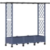 Pakeltas lovas su trelėmis ir stogu Pilka 164 x 40 x 127 cm PP