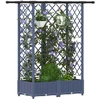 Pakeltas lovas su trelėmis ir stogu Pilka 124 x 40 x 123 cm PP