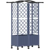 Pakeltas lovas su trelėmis ir stogu Pilka 122 x 40 x 144 cm PP
