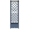 Pakeltas lovas su trelėmis ir stogu Pilka 124 x 40 x 126 cm PP