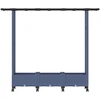 Pakeltas lovas su trelėmis ir stogu Pilka 164 x 40 x 127 cm PP