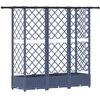 Pakeltas lovas su trelėmis ir stogu Pilka 164 x 40 x 123 cm PP
