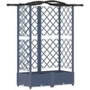 Pakeltas lovas su trelėmis ir stogu Pilka 124 x 40 x 126 cm PP