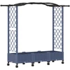 Pakeltas lovas su trelėmis ir stogu Pilka 169 x 40 x 129 cm PP