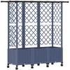 Pakeltas lovas su trelėmis ir stogu Pilka 163,5 x 40 x 142 cm