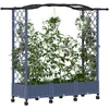 Pakeltas lovas su trelėmis ir stogu Pilka 169 x 40 x 129 cm PP