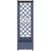 Pakeltas lovas su trelėmis ir stogu Pilka 203 x 40 x 123 cm PP