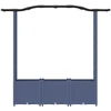 Pakeltas lovas su trelėmis ir stogu Pilka 164 x 40 x 142 cm PP