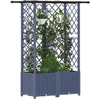 Pakeltas lovas su trelėmis ir stogu Pilka 124 x 40 x 138 cm PP