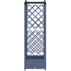 Pakeltas lovas su trelėmis ir stogu Pilka 124 x 40 x 125 cm PP