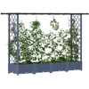 Pakeltas lovas su trelėmis ir stogu Pilka 203 x 40 x 123 cm PP