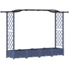 Pakeltas lovas su trelėmis ir stogu Pilka 207 x 40 x 126 cm PP