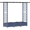 Pakeltas lovas su trelėmis ir stogu Pilka 164 x 40 x 123 cm PP