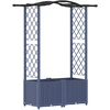Pakeltas lovas su trelėmis ir stogu Pilka 125 x 40 x 138 cm PP