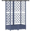 Pakeltas lovas su trelėmis ir stogu Pilka 124 x 40 x 121 cm PP