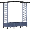 Pakeltas lovas su trelėmis ir stogu Pilka 169 x 40 x 129 cm PP