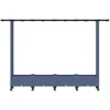 Pakeltas lovas su trelėmis ir stogu Pilka 203 x 40 x 127 cm PP