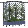 Pakeltas lovas su trelėmis ir stogu Pilka 163 x 40 x 129 cm PP
